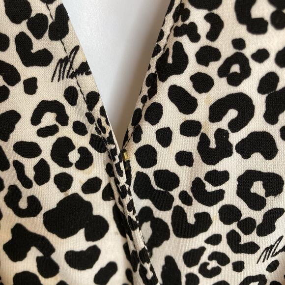 Michael Michael Kors Women's Leopard Print V‎ Neck Blouse Size 1X Flowy Safari - Picture 7 of 11